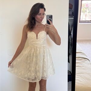 LUSH Cream Lace Dress